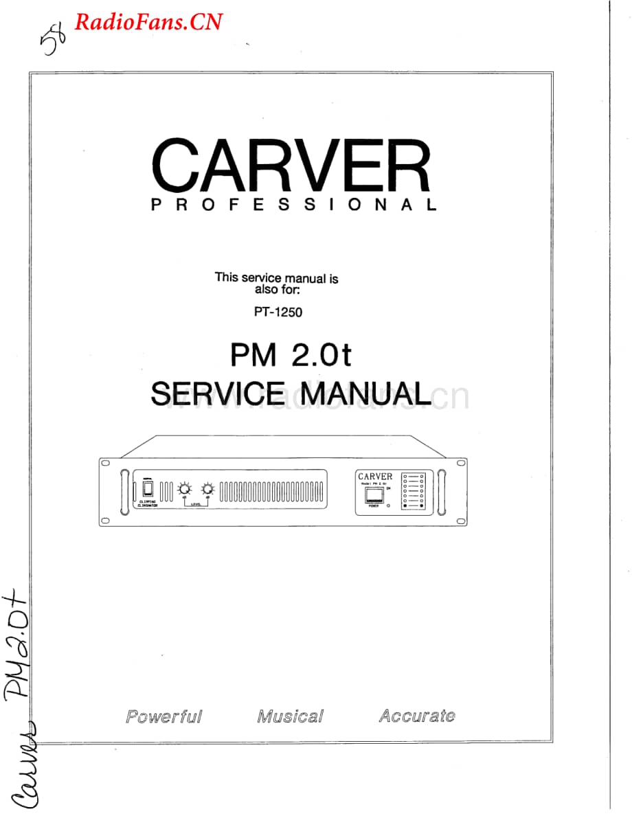 Carver-PM2.0T1250-pwr-sm维修电路图 手册.pdf_第1页
