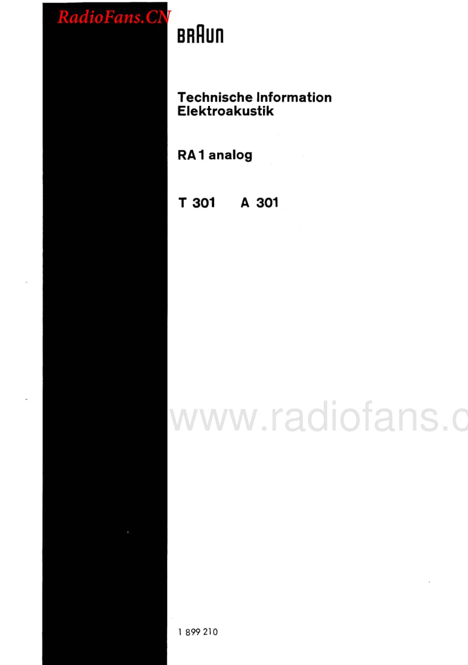 Braun-RA1-rec-sm维修电路图 手册.pdf_第1页