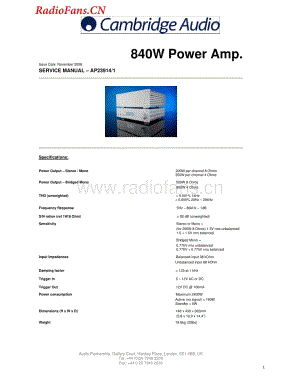 Cambridge-840W-pwr-sm维修电路图 手册.pdf