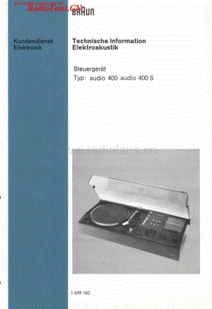 Braun-Audio400S-rec-sm维修电路图 手册.pdf