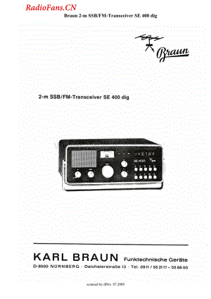 Braun-SE400-fm-sm维修电路图 手册.pdf