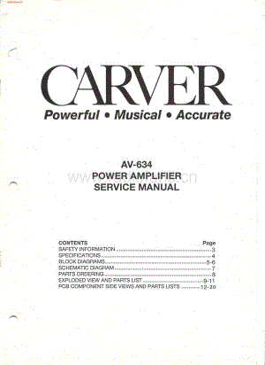 Carver-AV634-pwr-sm维修电路图 手册.pdf