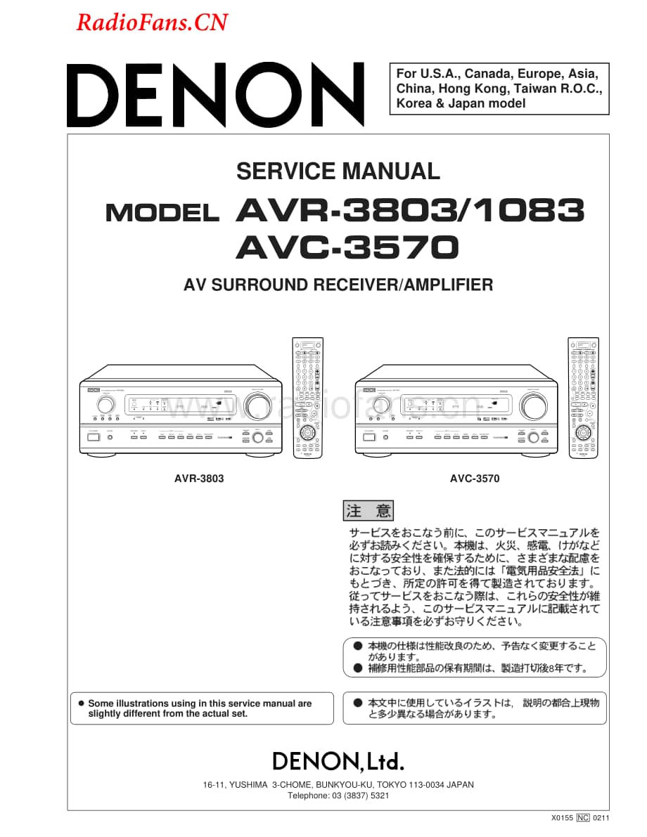Denon-AVR1083-avr-sm维修电路图 手册.pdf_第1页