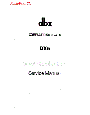 DBX-DX5-cd-sm维修电路图 手册.pdf