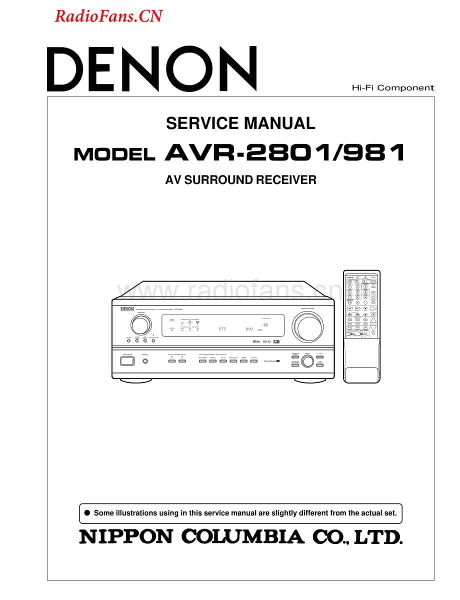 Denon-AVR981-avr-sm维修电路图 手册.pdf_第1页