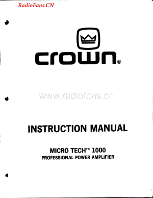 Crown-MicroTech1000-pwr-sm维修电路图 手册.pdf