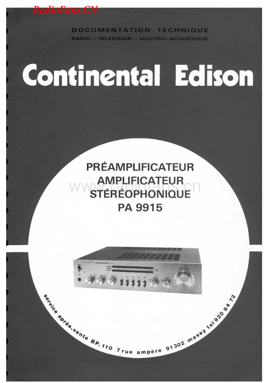 Continental-PA9915-int-sm维修电路图 手册.pdf_第1页