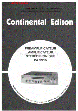 Continental-PA9915-int-sm维修电路图 手册.pdf