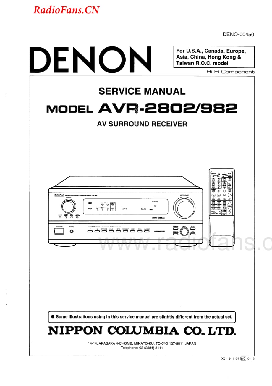 Denon-AVR982-avr-sm维修电路图 手册.pdf_第1页