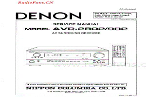 Denon-AVR982-avr-sm维修电路图 手册.pdf