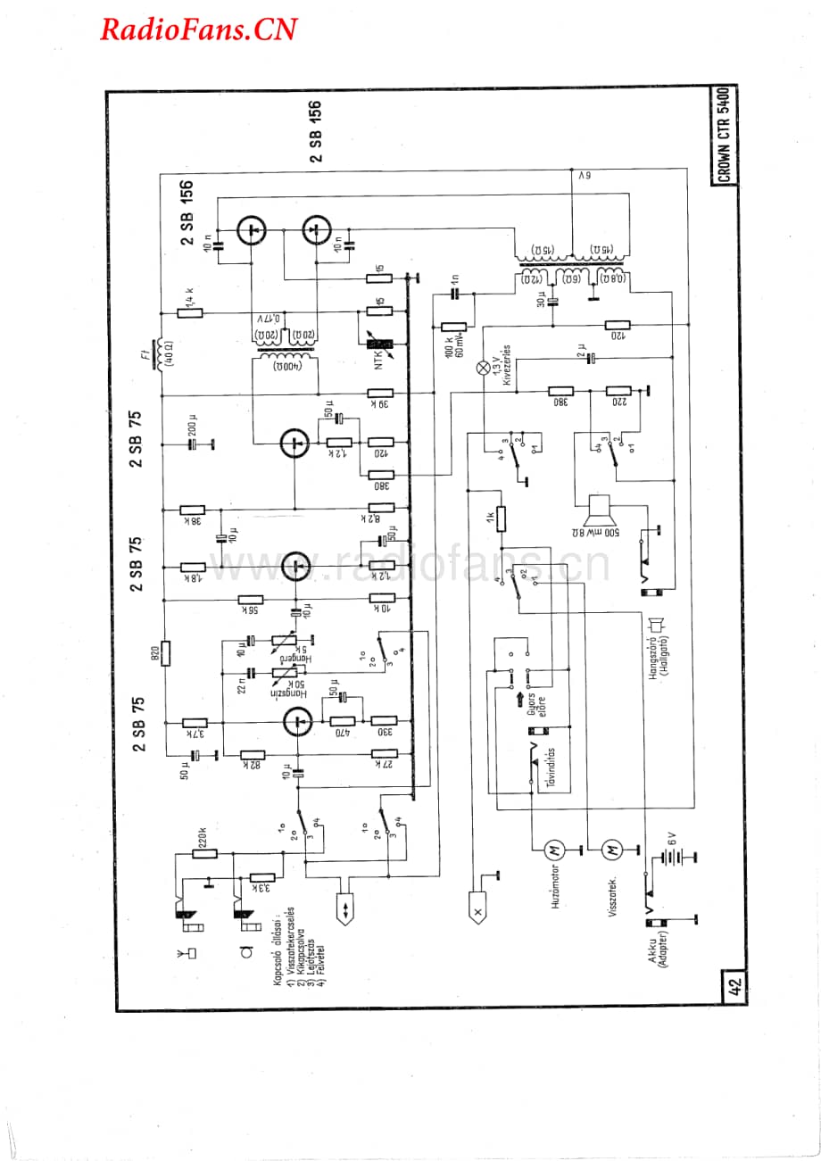 Crown-CTR5400-pwr-sch维修电路图 手册.pdf_第1页