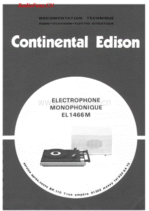 Continental-EL1466M-tt-sm维修电路图 手册.pdf