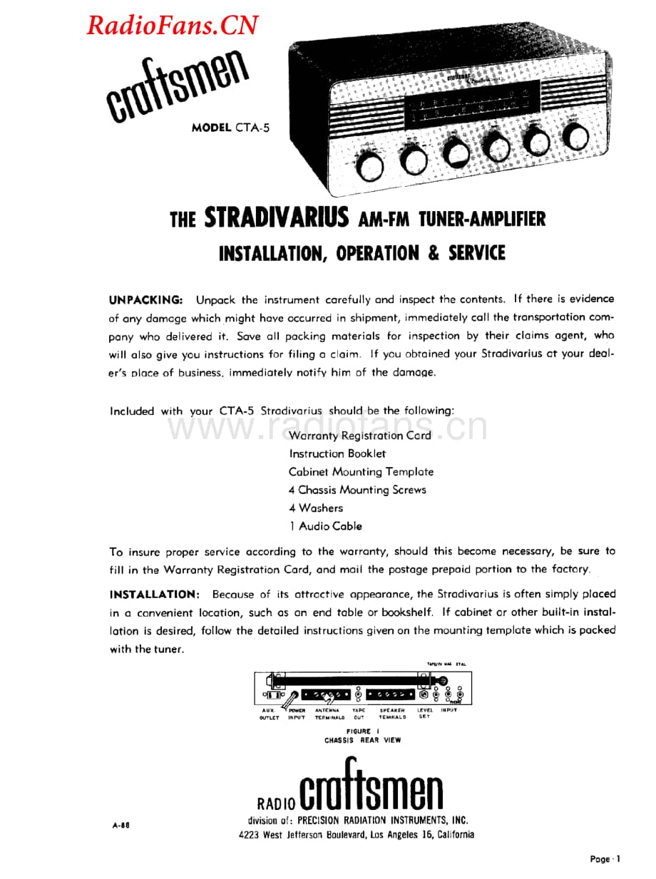 Craftsmen-CTA5-tun-sm维修电路图 手册.pdf_第1页