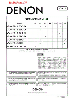 Denon-AVR1519-avr-sm维修电路图 手册.pdf