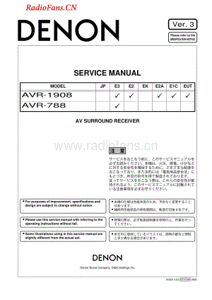 Denon-AVR1908-avr-sm维修电路图 手册.pdf