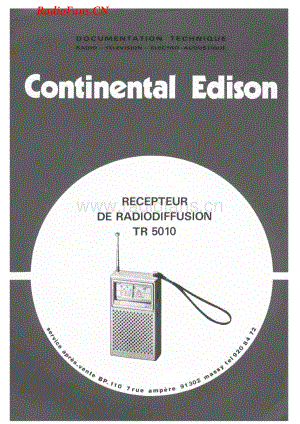 Continental-TR5010-rec-sch维修电路图 手册.pdf