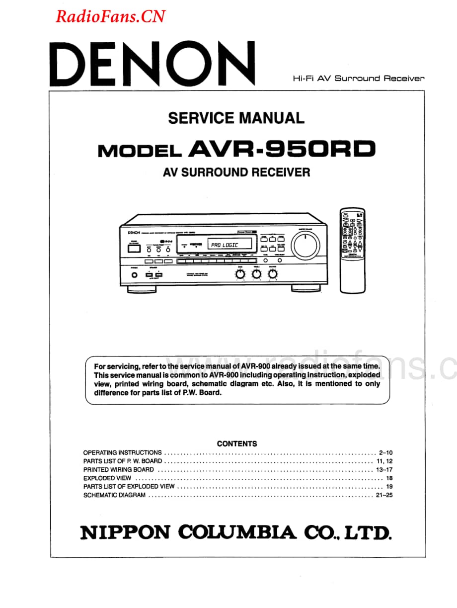 Denon-AVR950RD-avr-sm维修电路图 手册.pdf_第1页