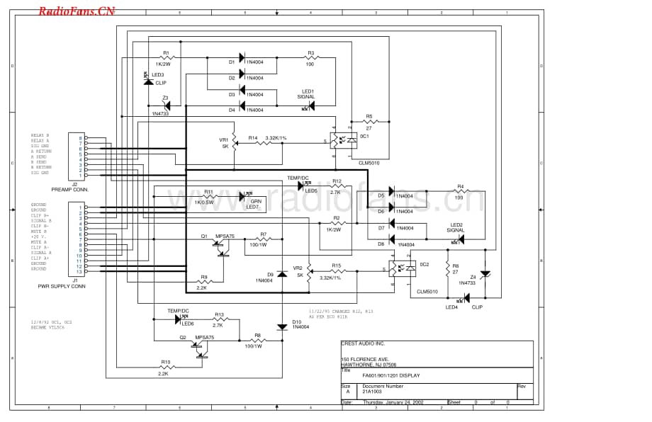 Crest-FA601-pwr-sch维修电路图 手册.pdf_第1页