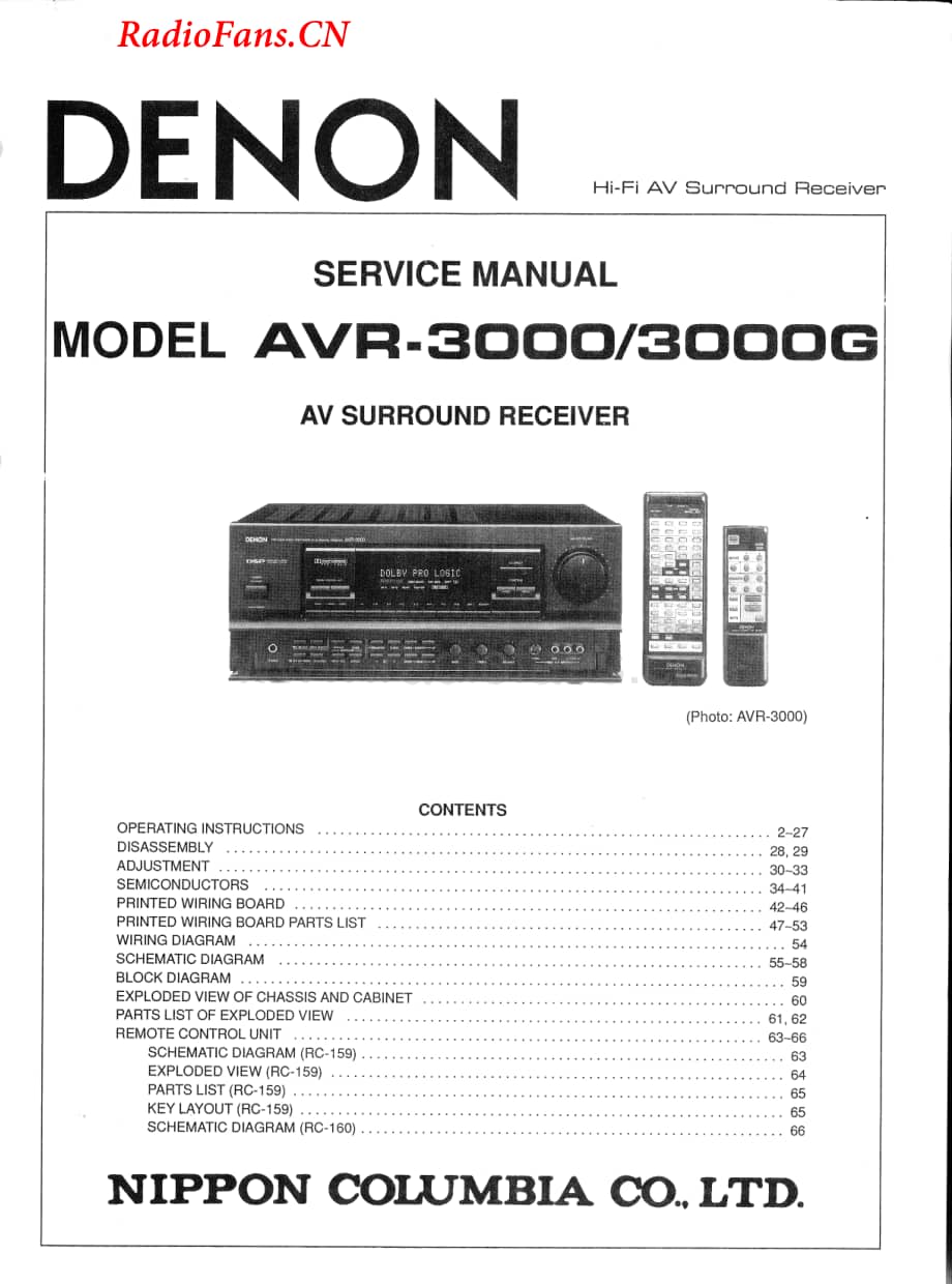 Denon-AVR3000-avr-sm维修电路图 手册.pdf_第1页