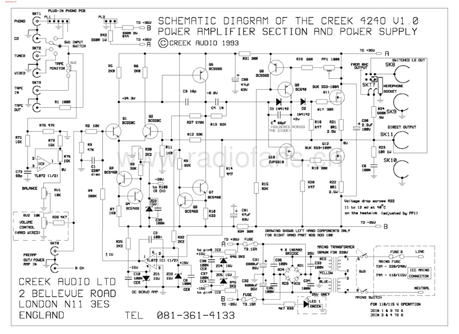 Creek-4240V1.0-int-sch维修电路图 手册.pdf_第1页