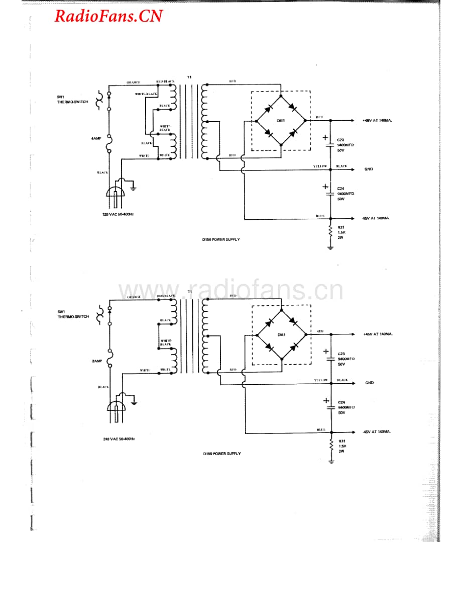 Crown-D150-pwr-sch维修电路图 手册.pdf_第2页