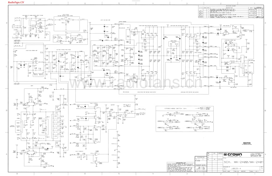 Crown-MacroTech2400-pwr-sch维修电路图 手册.pdf_第1页