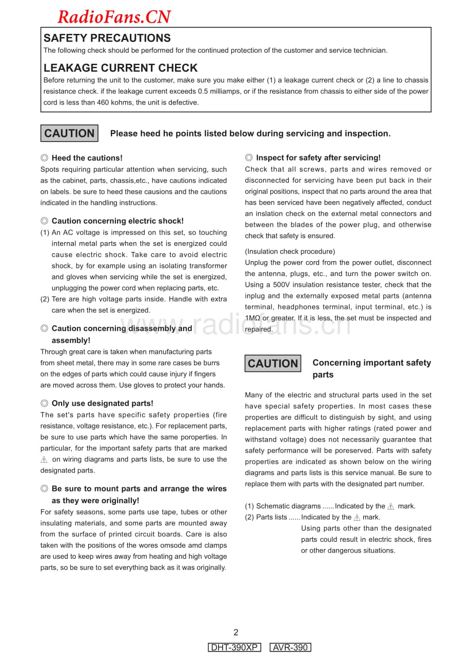 Denon-AVR390-avr-sm维修电路图 手册.pdf_第2页