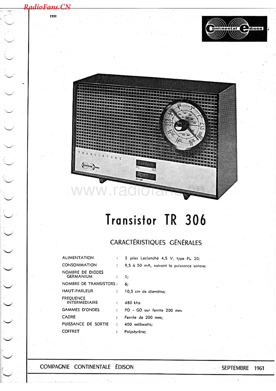 Continental-TR306-rec-sch维修电路图 手册.pdf_第1页