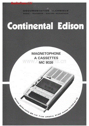 Continental-MC8026-tape-sm维修电路图 手册.pdf