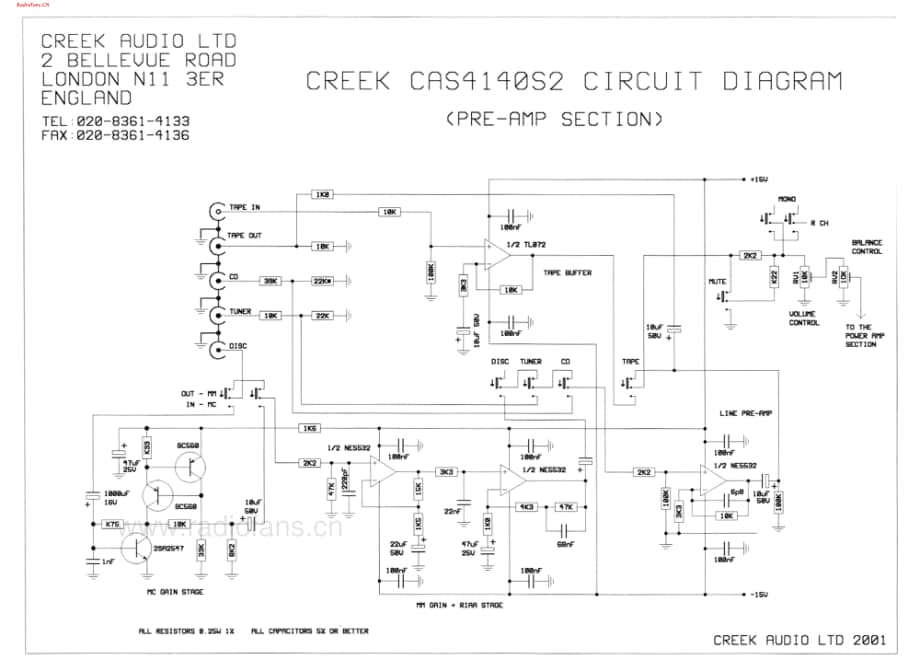 Creek-4140S2-pre-sch维修电路图 手册.pdf_第2页
