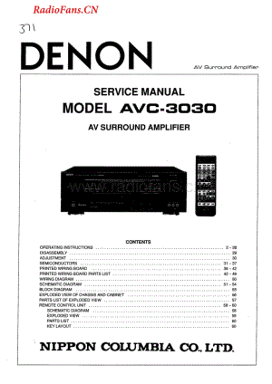Denon-AVC3030-avr-sm维修电路图 手册.pdf