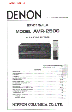 Denon-AVR2500-avr-sm维修电路图 手册.pdf