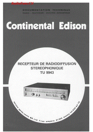 Continental-TU9943-tun-sm维修电路图 手册.pdf