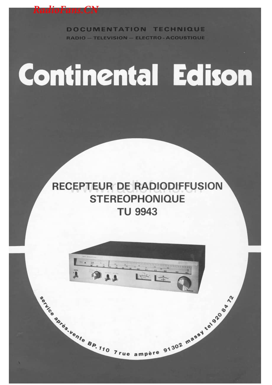 Continental-TU9943-tun-sm维修电路图 手册.pdf_第1页