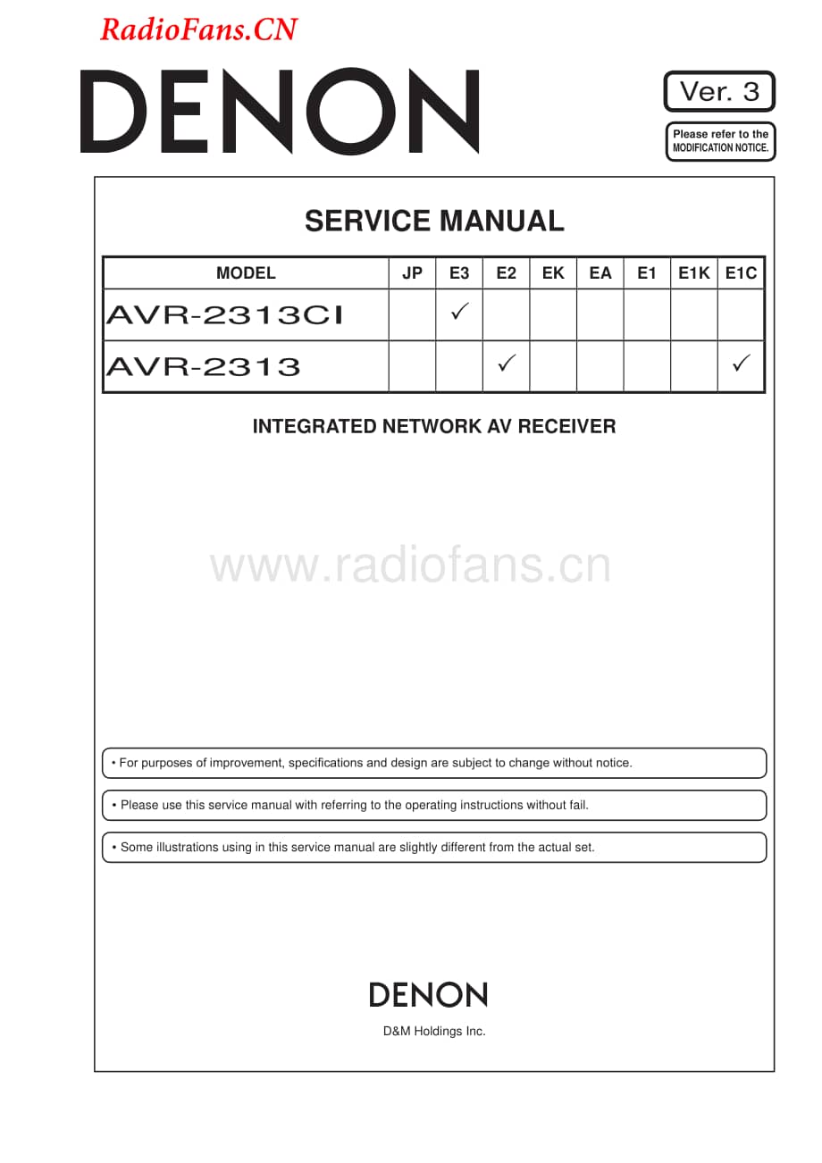 Denon-AVR2313CI-avr-sm维修电路图 手册.pdf_第1页