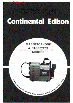 Continental-MC8950-tape-sm维修电路图 手册.pdf