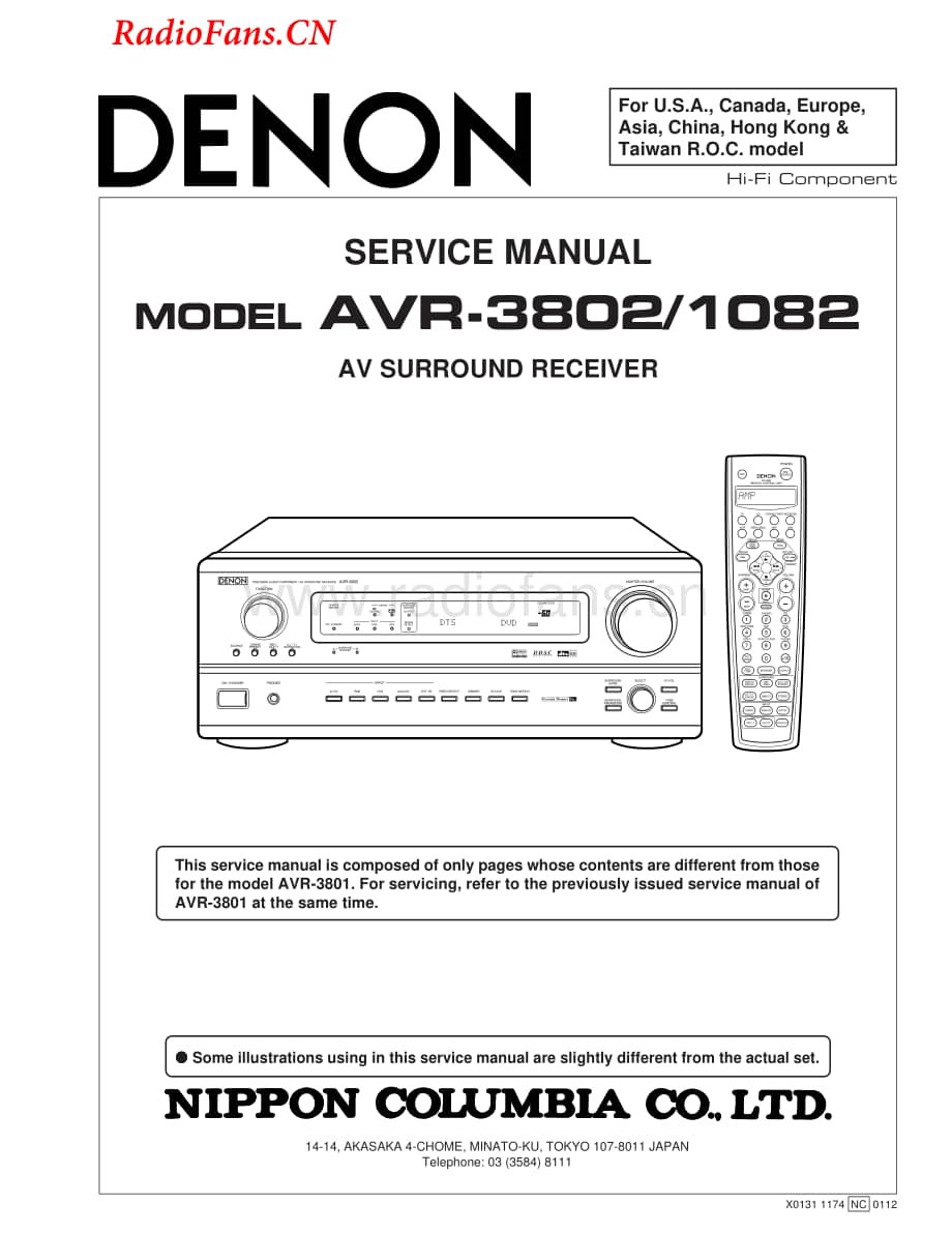 Denon-AVR1082-avr-sm维修电路图 手册.pdf_第1页