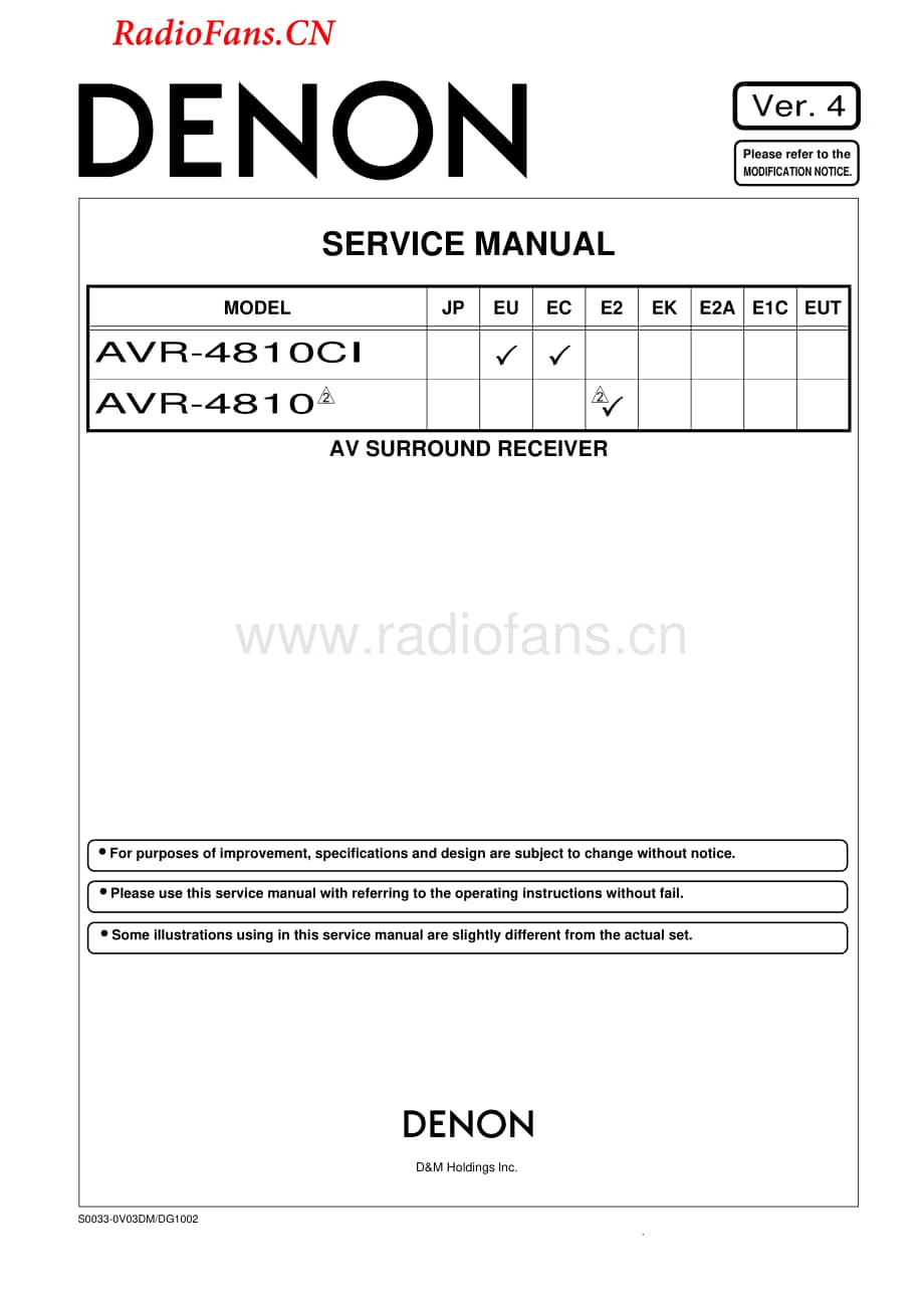 Denon-AVR4810-avr-sm维修电路图 手册.pdf_第1页