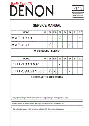 Denon-AVR391-avr-sm维修电路图 手册.pdf