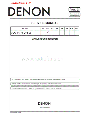 Denon-AVR1712-avr-sm维修电路图 手册.pdf