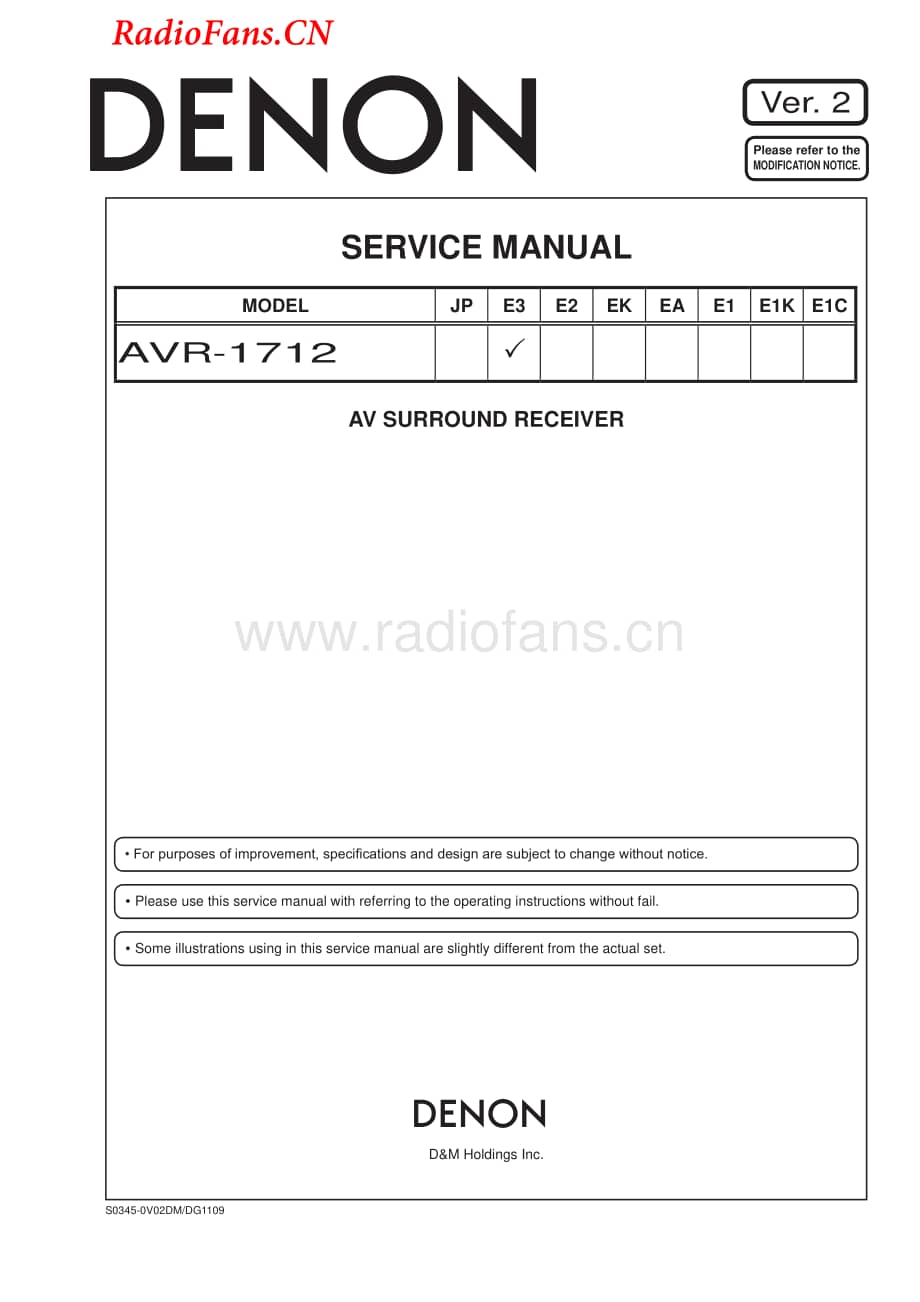 Denon-AVR1712-avr-sm维修电路图 手册.pdf_第1页
