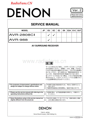 Denon-AVR2808CI-avr-sm维修电路图 手册.pdf