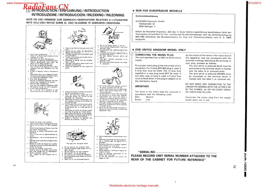 Denon-AVR1000-avr-sm维修电路图 手册.pdf_第3页