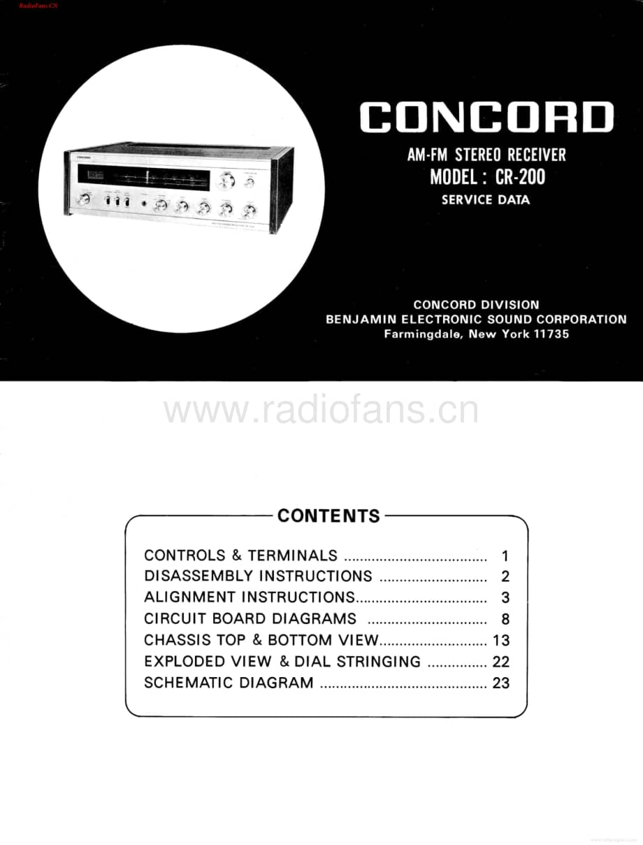 Concord-CR200-rec-sm1维修电路图 手册.pdf_第1页