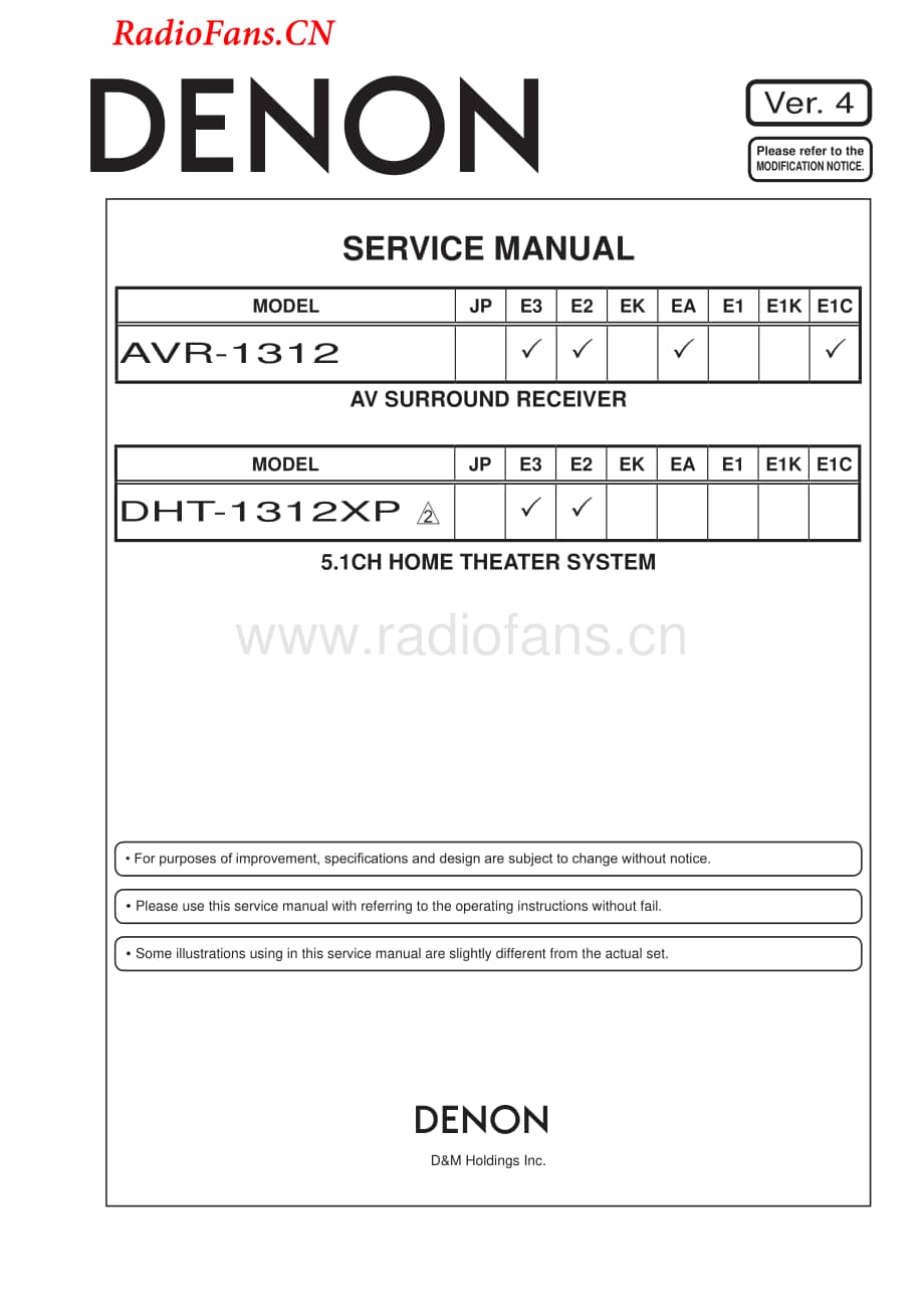 Denon-AVR1312-avr-sm维修电路图 手册.pdf_第1页