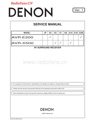 Denon-AVRE200-avr-sm维修电路图 手册.pdf