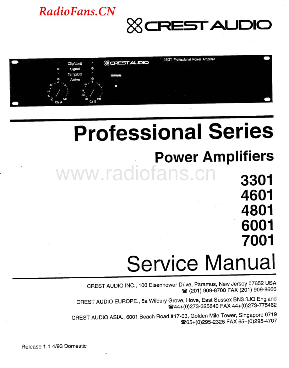Crest-7001-pwr-sm维修电路图 手册.pdf_第1页