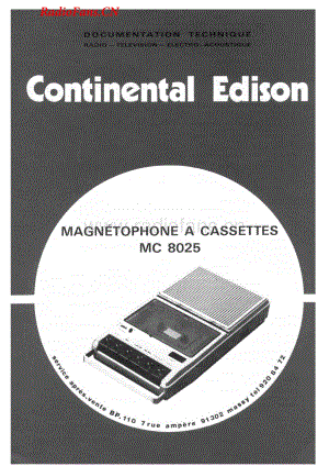 Continental-MC8025-tape-sm维修电路图 手册.pdf
