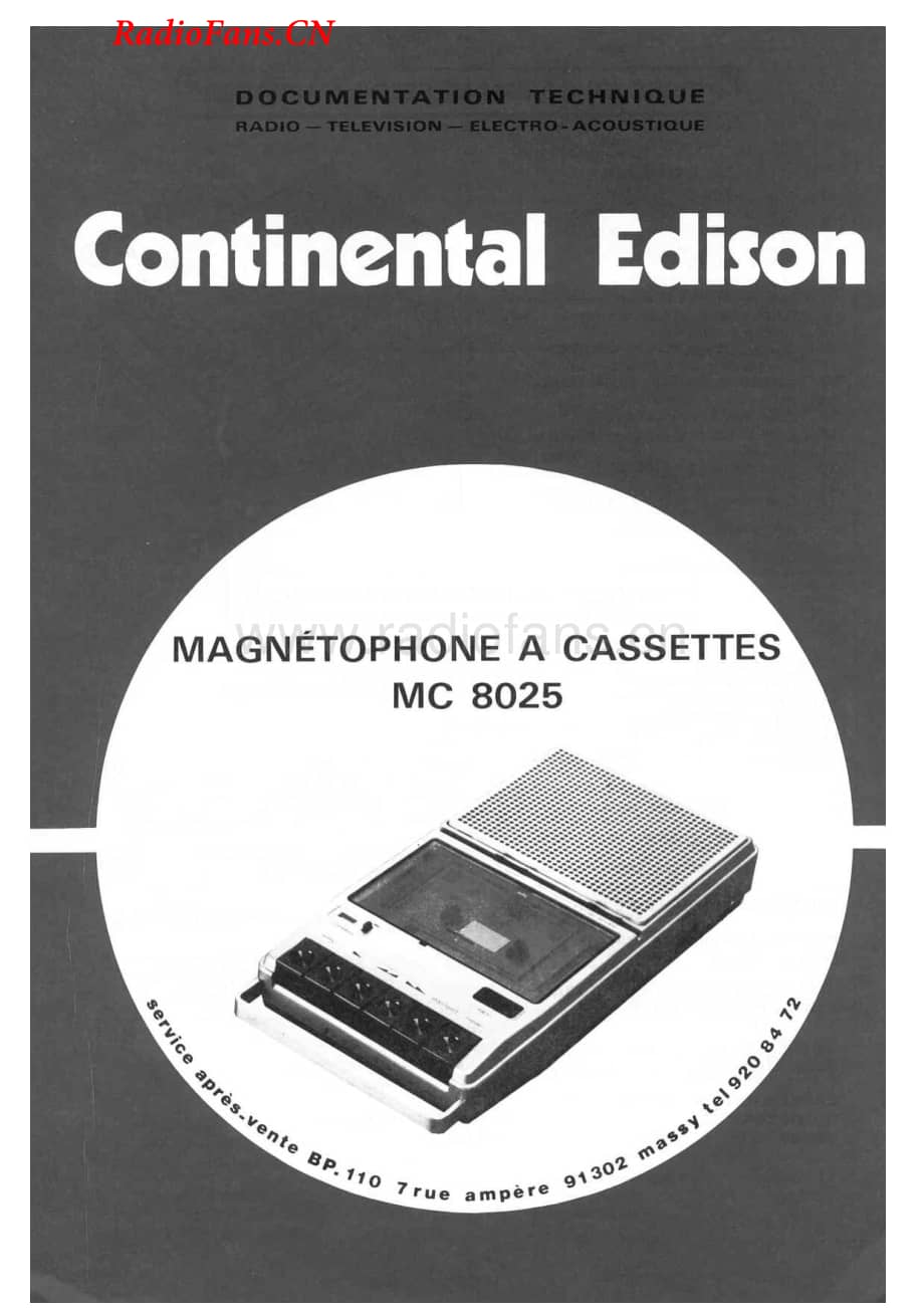 Continental-MC8025-tape-sm维修电路图 手册.pdf_第1页