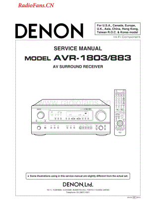 Denon-AVR1803-avr-sm维修电路图 手册.pdf